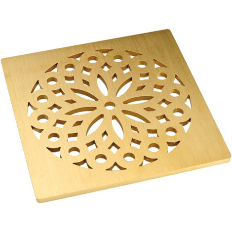 Grille design "Haman" en acier inoxydable avec revêtement en laiton PVD 138x138 mm