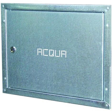 Porte de compteur d'eau avec cadre encastré en acier inoxydable H40 x L50cm