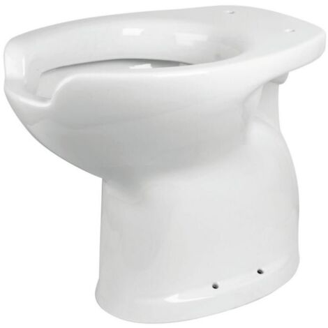 Idral – WC à poser pour handicapés 10200 – Céramique blanche – Siphon de sol – Vidange 4,5L – Largeur 39cm – Hauteur 49,5cm (1/2)