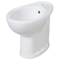 Idral – Bidet céramique EASY 49 cm – Conçu pour personnes handicapées – Céramique blanche de haute qualité – Fixations non incluses