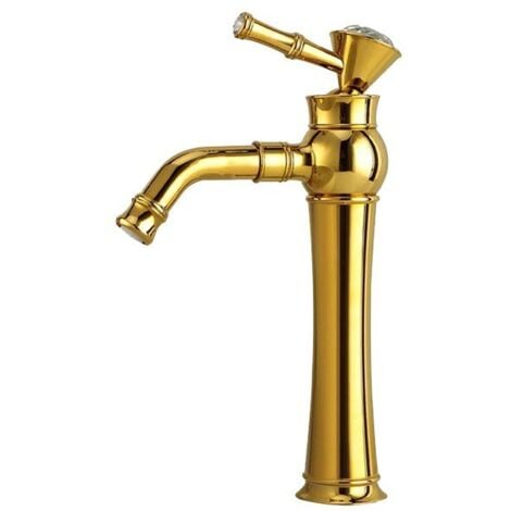 Grifo de lavabo monomando retro economico Dorado