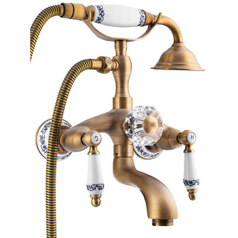 Grifo bañera bimando retro, Bronce (1/4)