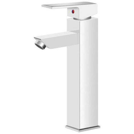 Grifo lavabo caño alto monomando, Cromo (1/3)