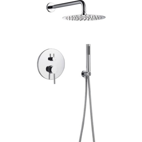 Conjunto de ducha empotrado, Cromo (1/5)