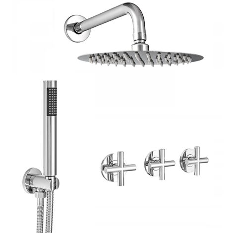 Conjunto de ducha empotrado, Cromo (1/5)