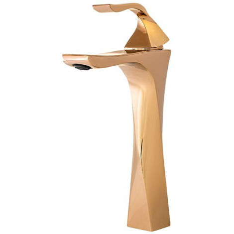 Grifo lavabo caño alto monomando, Dorado (1/4)