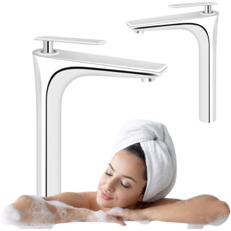 Grifo lavabo caño alto monomando, Cromo (1/5)
