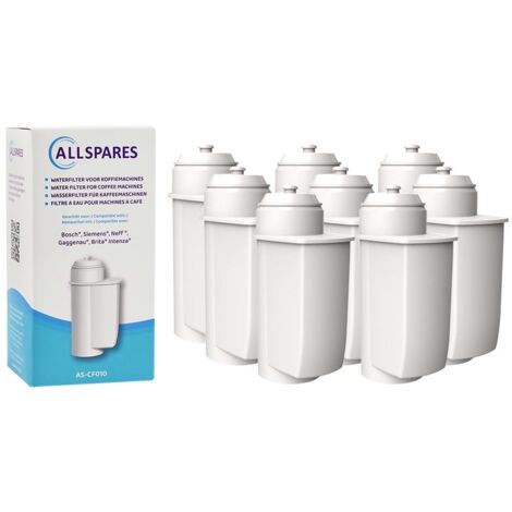 AllSpares Filtre à eau (8 pcs.) pour réfrigérateur adapté pour les machines à café Siemens EQ et BRITA Intenza (1/5)