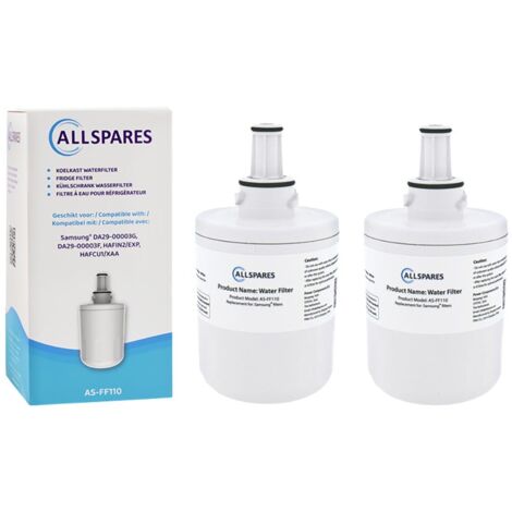 AllSpares Filtre à eau (2x) de Réfrigérateur pour Samsung DA29-00003F / DA29-00003G / HAFIN2 (1/4)