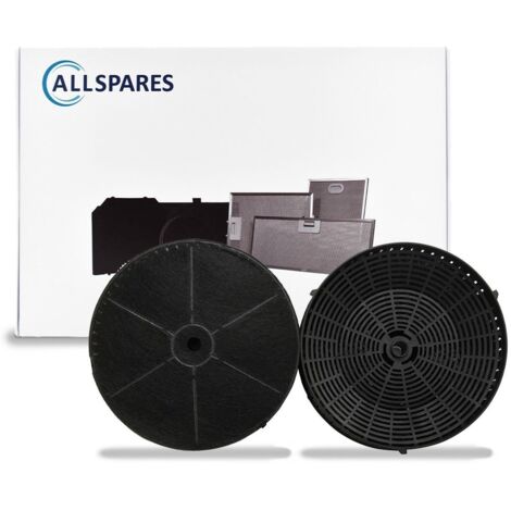 AllSpares Filtre à charbon (2 pcs.) pour hottes aspirantes adapté pour Elica CFC0038668 / Type57 et AEG-Electrolux 4055171138 / 405517113-8 / 4055217501 (Ø257x37mm)