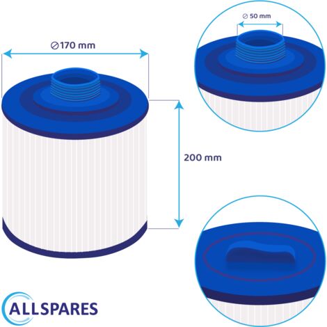 Filtro de agua para spa AllSpares SC843 / PP6541 / 4CH-949