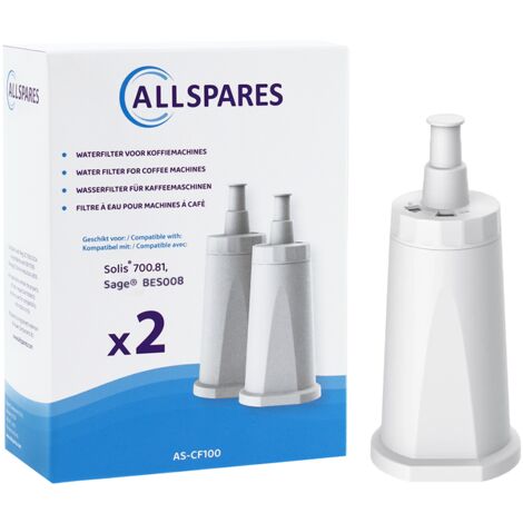 AllSpares  Filtre à eau (2x) pour Machine à Café Sage remplacement pour les modèles de filtre Claro Swiss SES008 / BES008 (1/5)