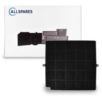 AllSpares Filtre à charbon pour hottes aspirantes adapté pour Airforce AFFCAF16CS / AFCFCAF16CS / FC120 / F16, Arthur Martin 50288593002 et Whirlpool AMC981 (257x263mm)