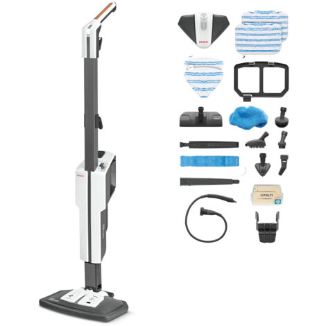 Polti – Nettoyeur vapeur 1500W – 3 programmes vapeur – Autonomie illimitée – 19 accessoires – Élimine 99,9% virus et bactéries
