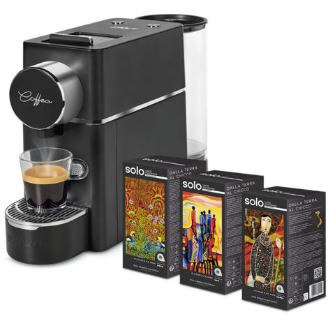 Polti – Cafetière expresso avec réservoir 850ml – Pompe 19 bar – Compatible dosettes E.S.E – 3 niveaux de température – Programmable