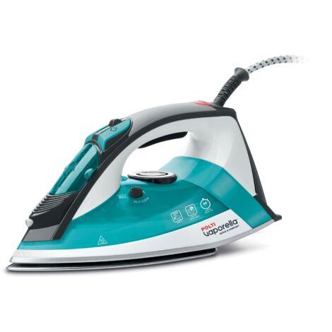 Fer à repasser POLTI Vaporella Quick & Comfort QC120, semelle acier inoxydable, fonction pressing 180g (1/5)