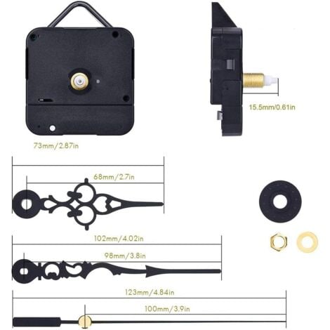 Gistuch Mécanisme Mouvement Horloge Quartz Silencieux - Kit de réparation d'horloge - Horloge création 3D - Poignées