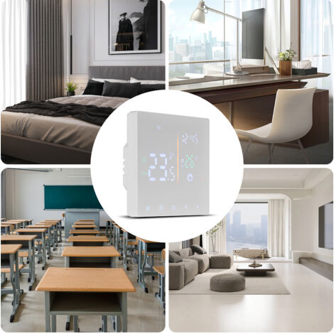 Gistuch Thermostat intelligent WiFi Tuya, pour la maison Thermostat numérique programmable hebdomadaire Mode manuel/automatique Affichage LCD Contrôleur de température Thermostat numérique intelligent
