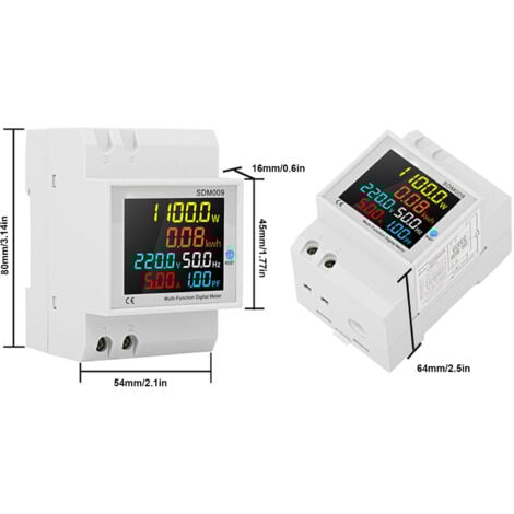 Compteur D'énergie Numérique 100A - Wattmètre, Voltmètre, Ampèremètre AC 85-400V