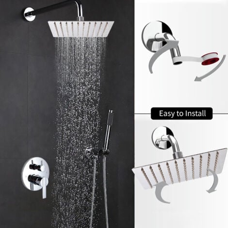 Grand Pommeau De Douche à Effet Pluie De 40,6 Cm En Acier