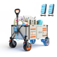 Litheli – Chariot électrique pliable 150L – Double moteur 900W – Charge maximale 60 kg – Acier au carbone – Pliable pour terrains variés