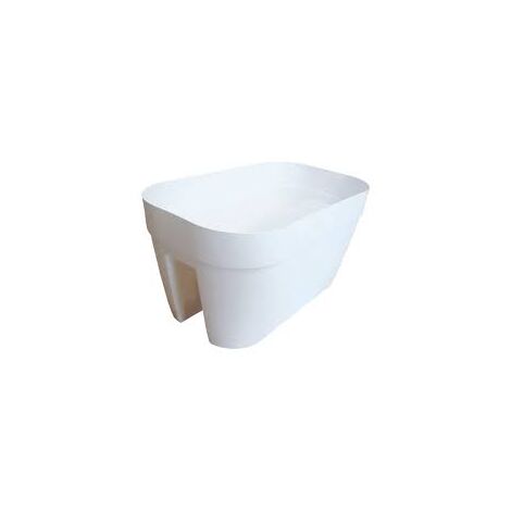 ORLANDO Vase à fleurs ovale pour balustrade diverses couleurs 45x45x24 H - Couleur : Blanc - Colore: Bianco