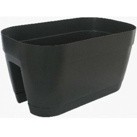 ORLANDO Vase à fleurs ovale pour balustrade diverses couleurs 45x45x24 H - Couleur : Blanc - Colore: Grey