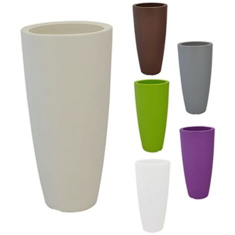 Vase en polymère Monacis Stilo Round Top Blanc - Ø 40 cm - h 90 cm