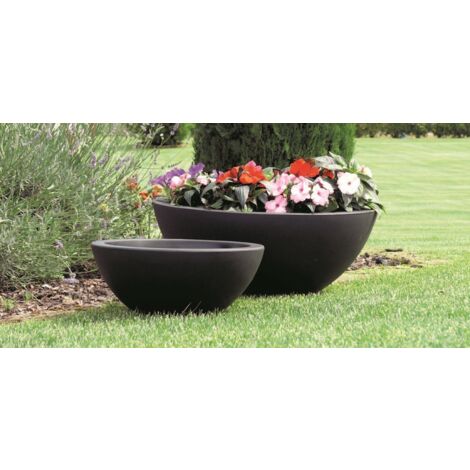 Vivaio Garden Forest – Pot de fleurs en résine 60 cm – Couleur anthracite – Léger et résistant aux UV – Pour intérieur et extérieur – Design moderne