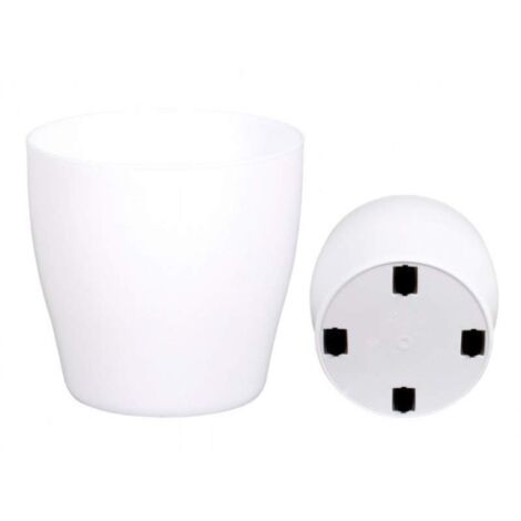 B-LIVING VASE ø 40 cm ROUES Veca d'intérieur Cache-pot moderne DIVERSES COULEURS - Couleur : Havane - Colore: Bianco