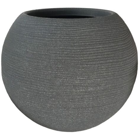 Sphère rayé minable 30 cm - Gris foncé