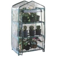Serre Verdemax “Azalea” à 3 étagères 70×50×H125 cm – avec housse transparente incluse