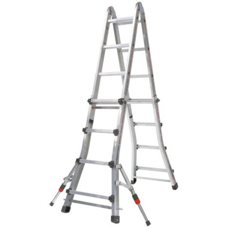 Echelle multiposition télescopique 4x4 échelons - 3,17 à 5,08 M PROSTEP