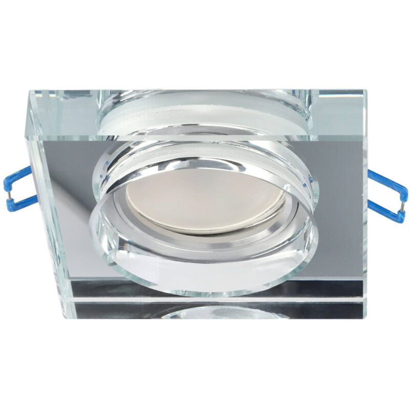 Spot encastrable LED 8W GU10 noir trou carré 70mm plafonnier moderne orientable vitrine de magasin NOIR 4000K | Leroy Merlin