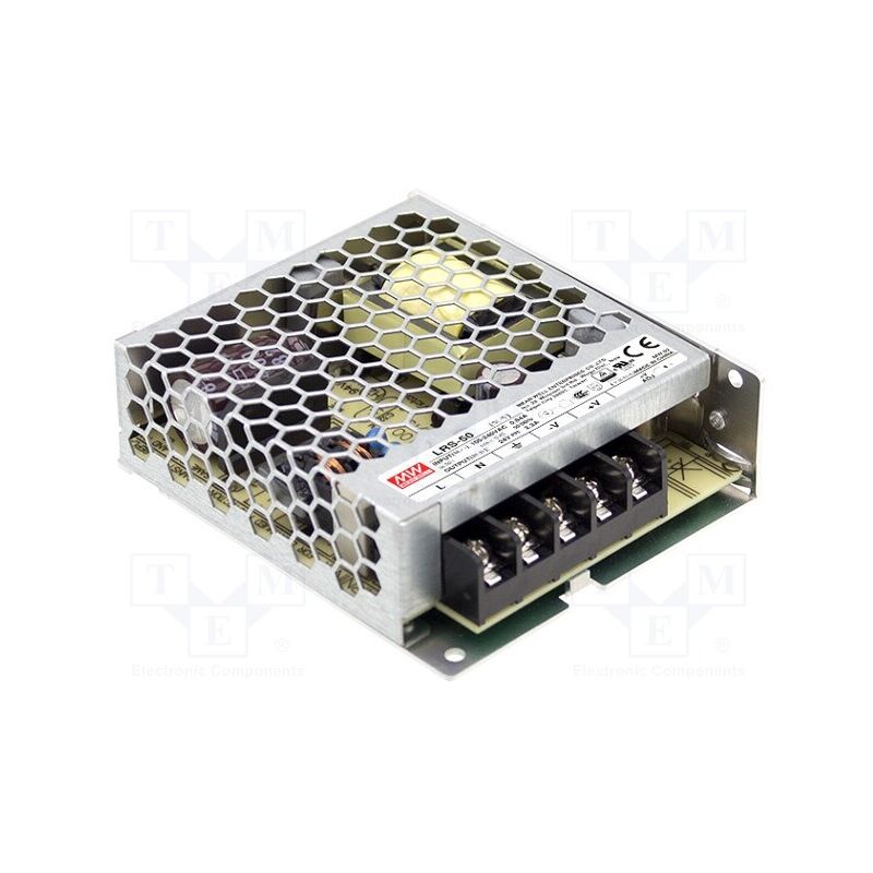 Transformateur LED 220V 12V 50W 4.2A MEAN WELL LRS-50-12