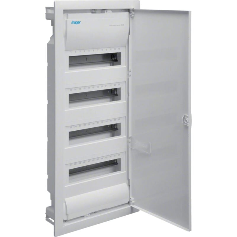 Tableau électrique encastrable 4x 12 modules IP30 étanche VU48NE Hager