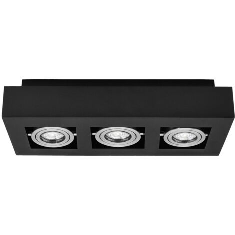 EDO Plafonnier MALGA 1, 1 spot noir, orientable, spot de plafond spot
