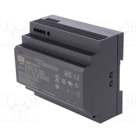 Mean Well ALIMENTATION INDUSTRIELLE RAIL DIN - SORTIE UNIQUE - 150 W - 12 V