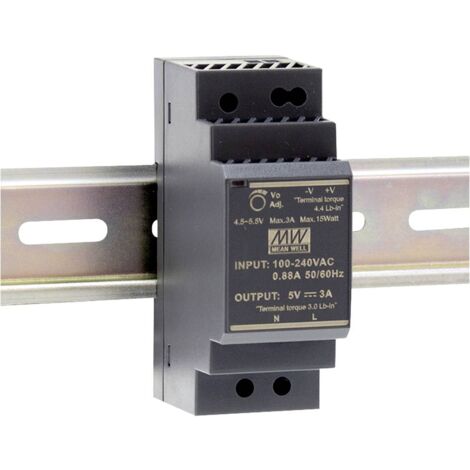 Mean Well – Alimentation rail DIN 24V 1.5A HDR3024 – Puissance 36W – Compatible avec rails DIN TS-35 – Pour automatisation bâtiment