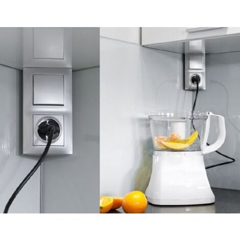Prise d'angle 2x 2P+T blanc 220V 16A Simon 54