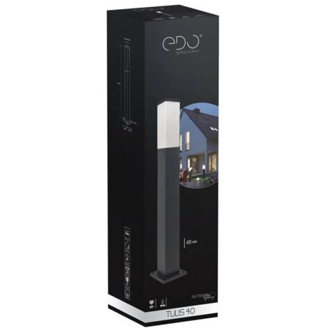 Borne d'extérieur TULIS 40 E27 noir IP44 EDO777385 EDO Solutions