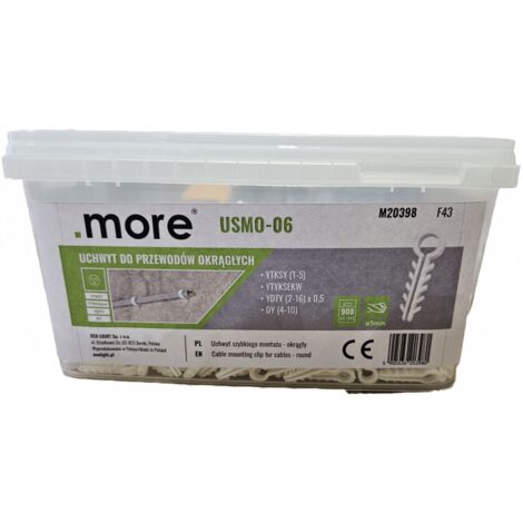 Lot de 600 attaches avec cheville à enfoncer USMP-5 M20376 ECO LIGHT