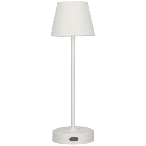Lampe de table sans fil étanche rechargeable NELI 2,7W LED blanche 2200mAh IP54 200lm 2700K 33cm EDO Solutions (1/5)