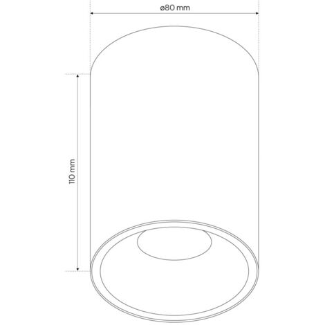 Spot De Plafond étanche En Saillie KLARS IP44 GU10 Noir EDO777339 Edo Solutions 84620206