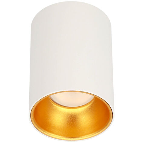 Spot de plafond en saillie ZAMA GU10 rond blanc et or IP20 EDO777342 EDO Solutions (1/5)