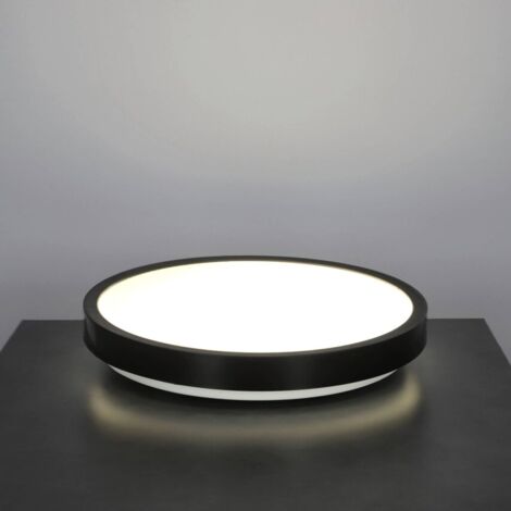 Plafonnier LED PERETI 24W anneau noir 35 cm 3000 K lumière