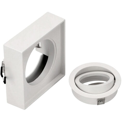 Lot De 6 Spots Encastrables Carrés LED EDO SOLUTIONS - Blanc, IP20 - Neufs