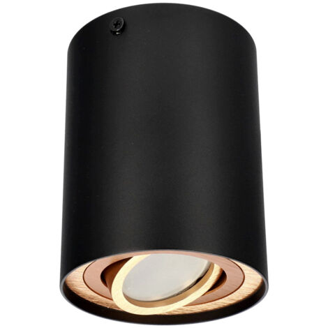 Lampe Exterieure Spot De Plafond Encastrable ZAMA GU10 - Blanc/noir/or - IP20 LED A+ - Marque EDO Spot Noir Plafond