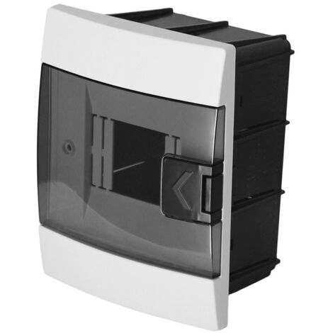 Tableau électrique encastrable 4 modules (1x4) IP40 blanc porte fumée HOROZ