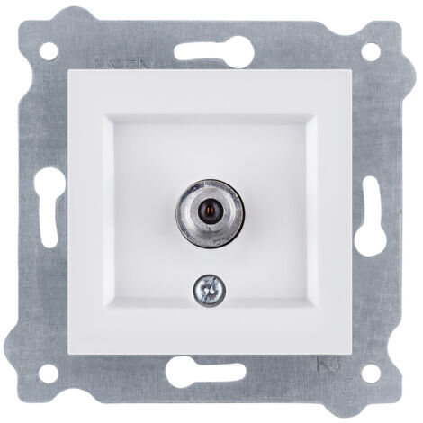 Prise SAT avec filtre connecteur de type F Blanc EXEN (1/3)